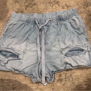 Light Blue Casual Shorts